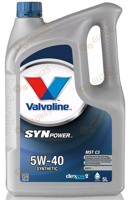 Valvoline SynPower MST C3 5W-40 5л - фото