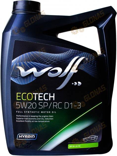 Wolf Eco Tech 5w-20 SP/RC D1-3 5л